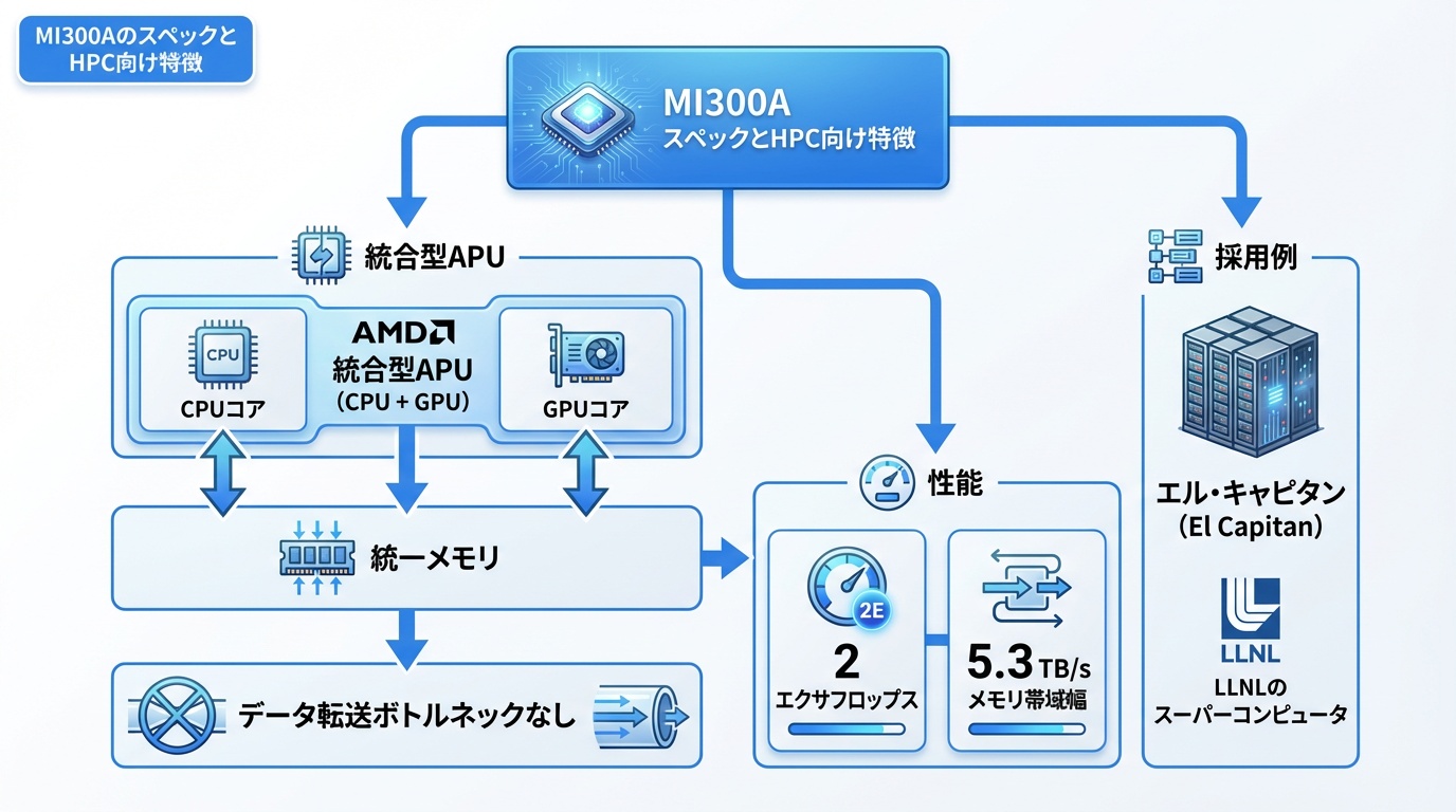 MI300AのスペックとHPC向け特徴