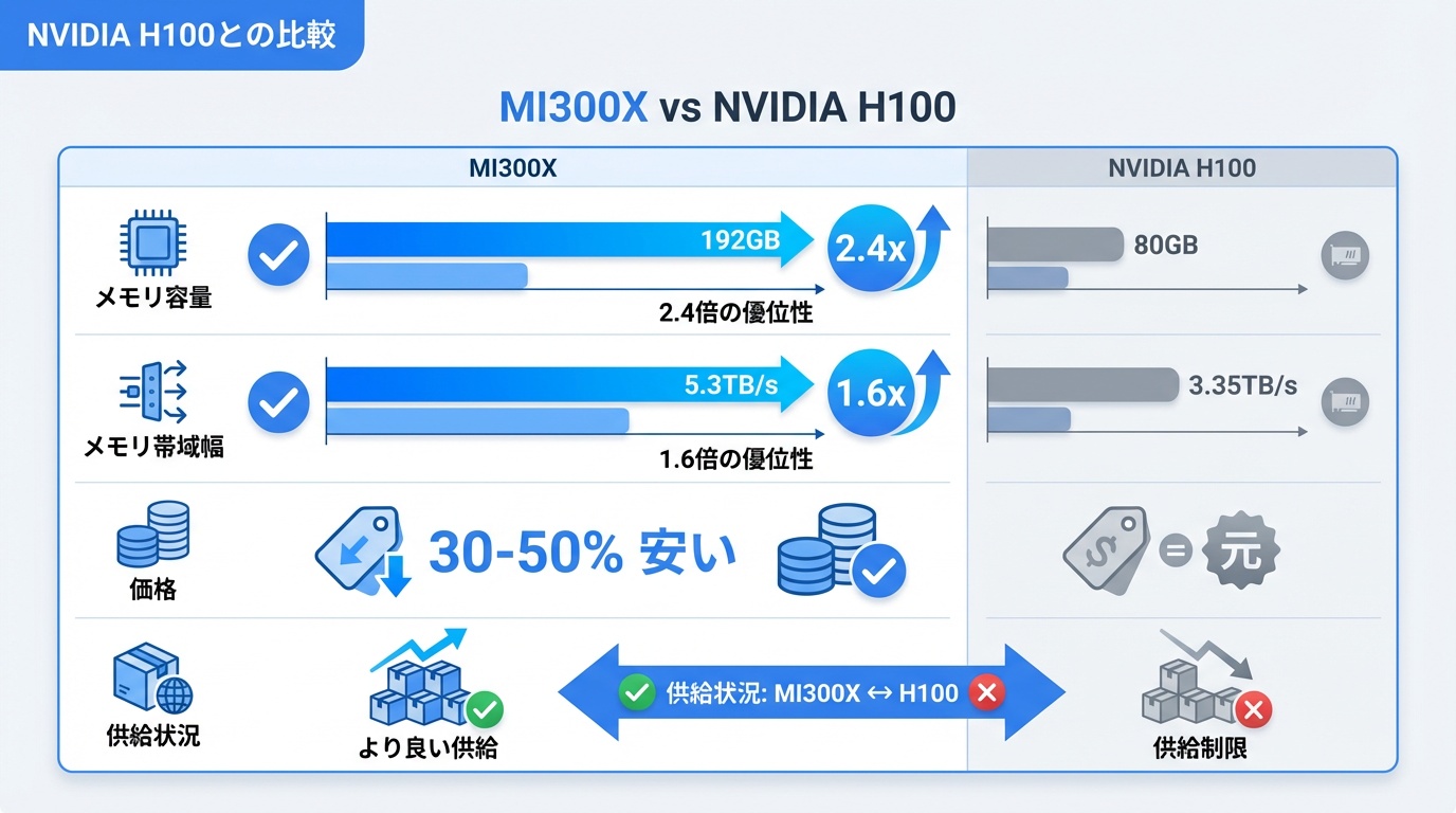NVIDIA H100との比較