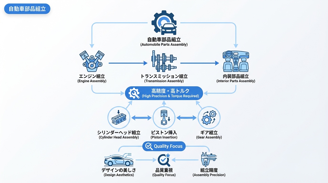 自動車部品組立