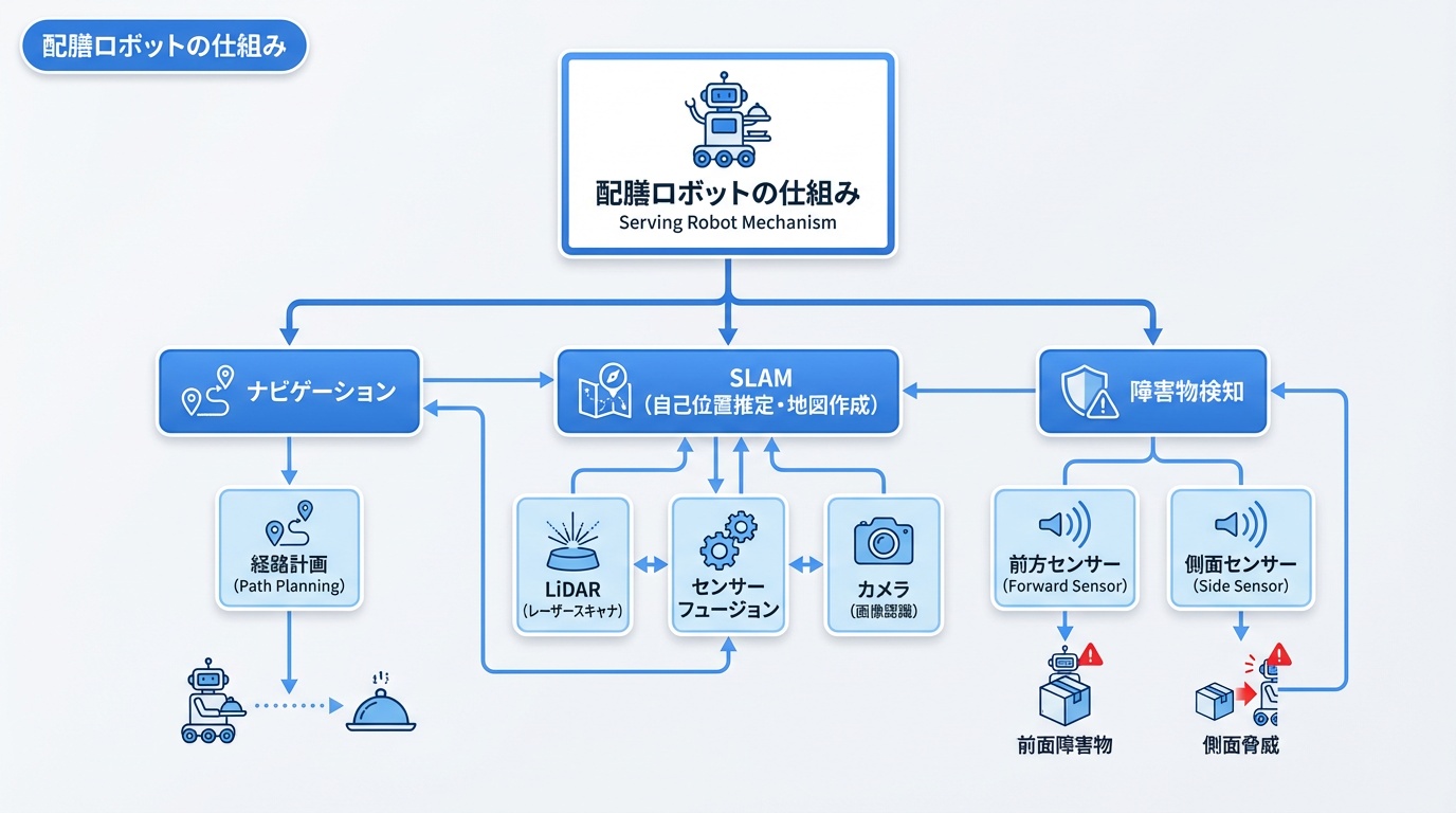 配膳ロボットの仕組み