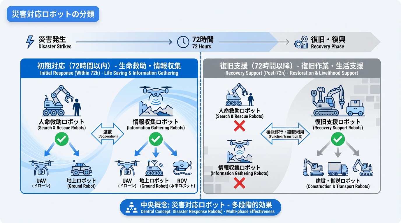 災害対応ロボットの分類