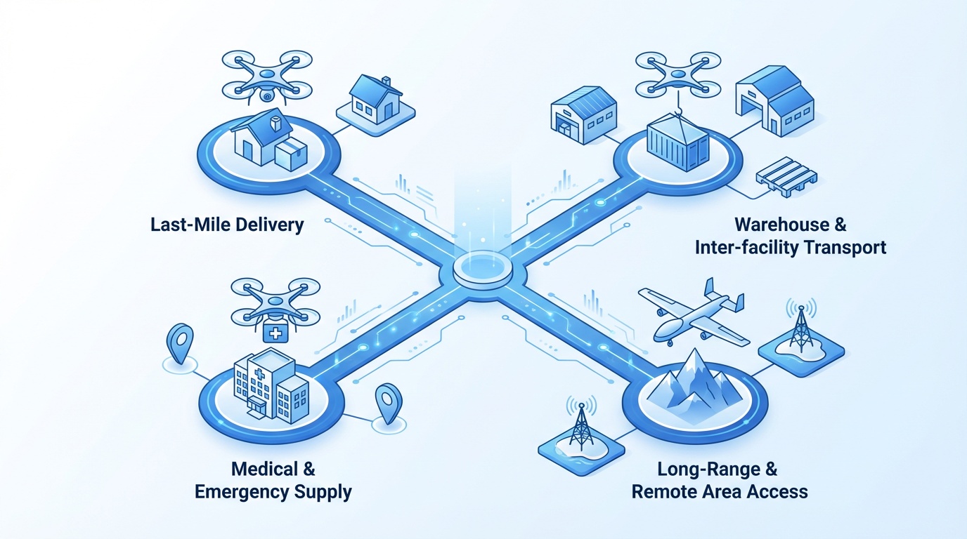 ドローン物流の種類