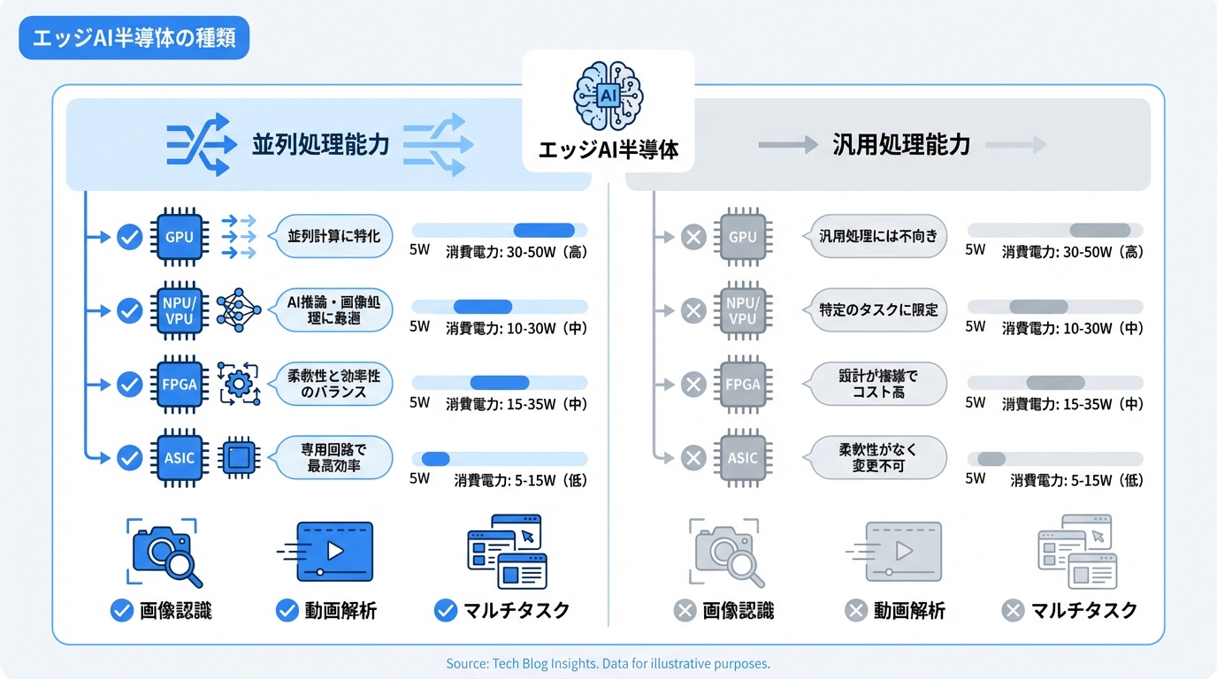 エッジAI半導体の種類