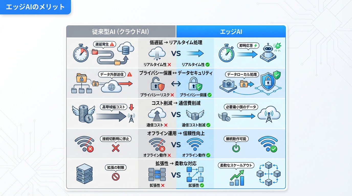 エッジAIのメリット
