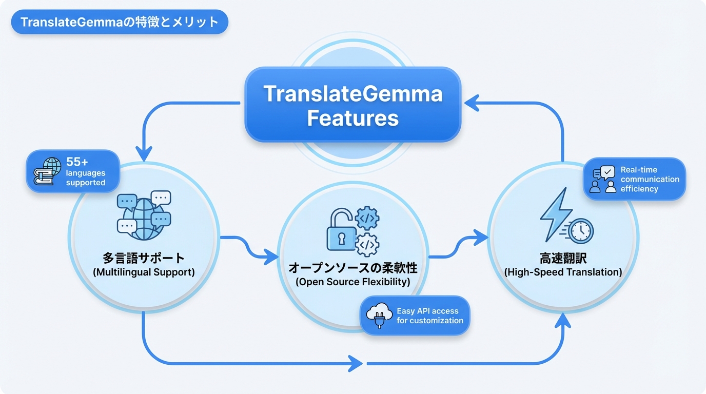 TranslateGemmaの特徴とメリット