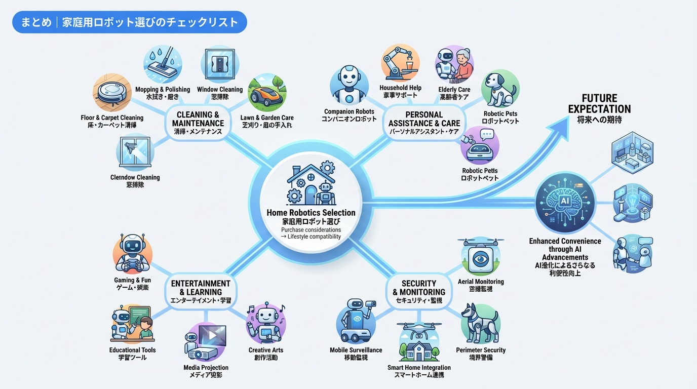 まとめ｜家庭用ロボット選びのチェックリスト