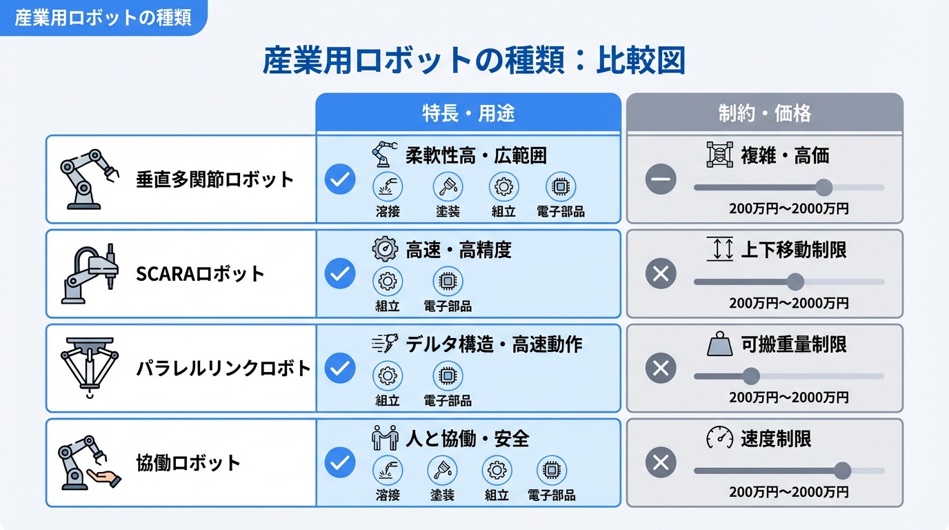 産業用ロボットの種類