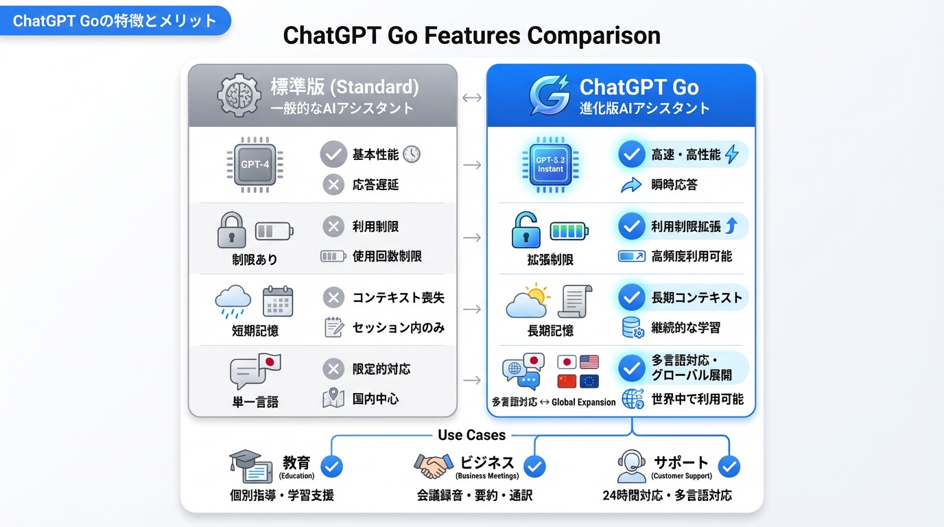 ChatGPT Goの特徴とメリット