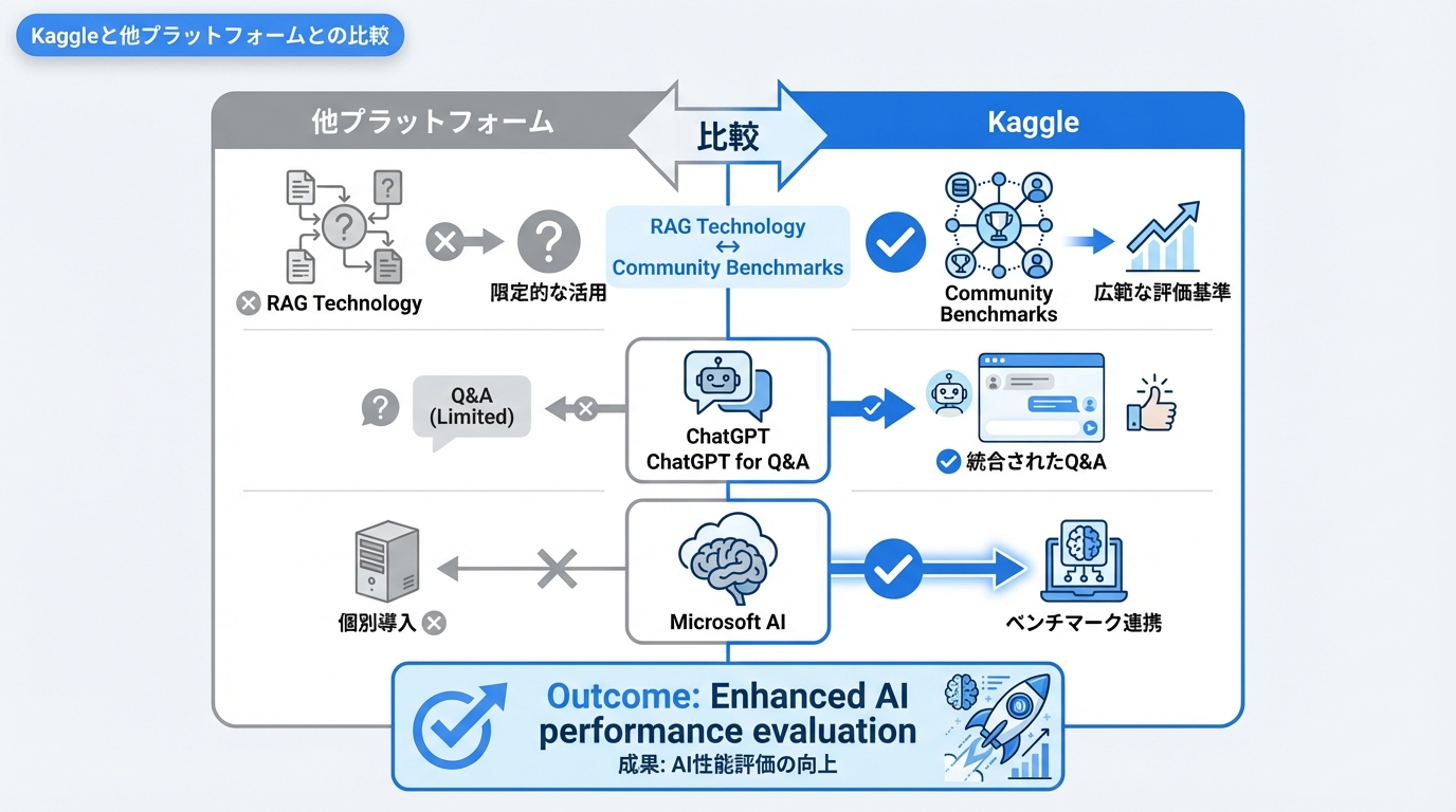 Kaggleと他プラットフォームとの比較