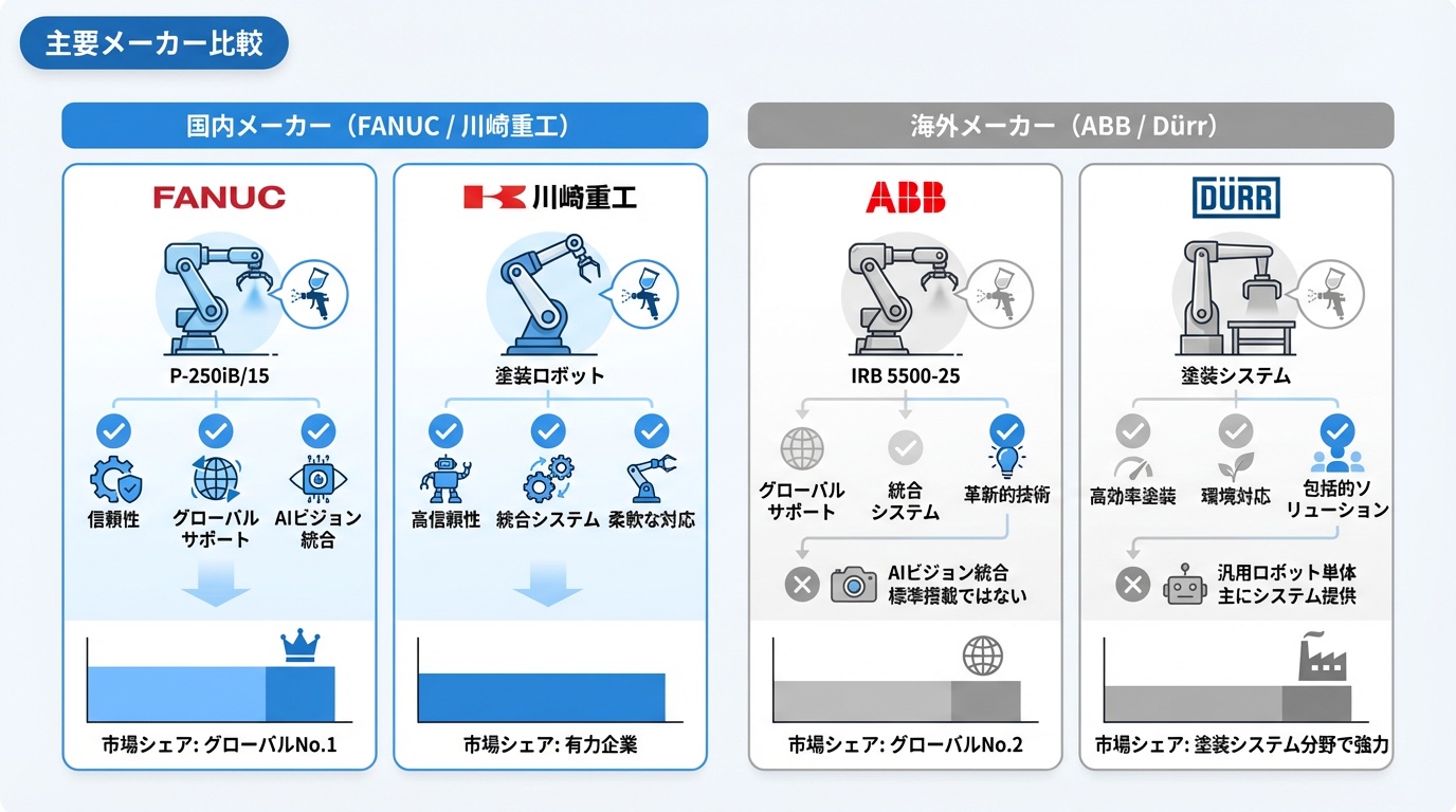 主要メーカー比較