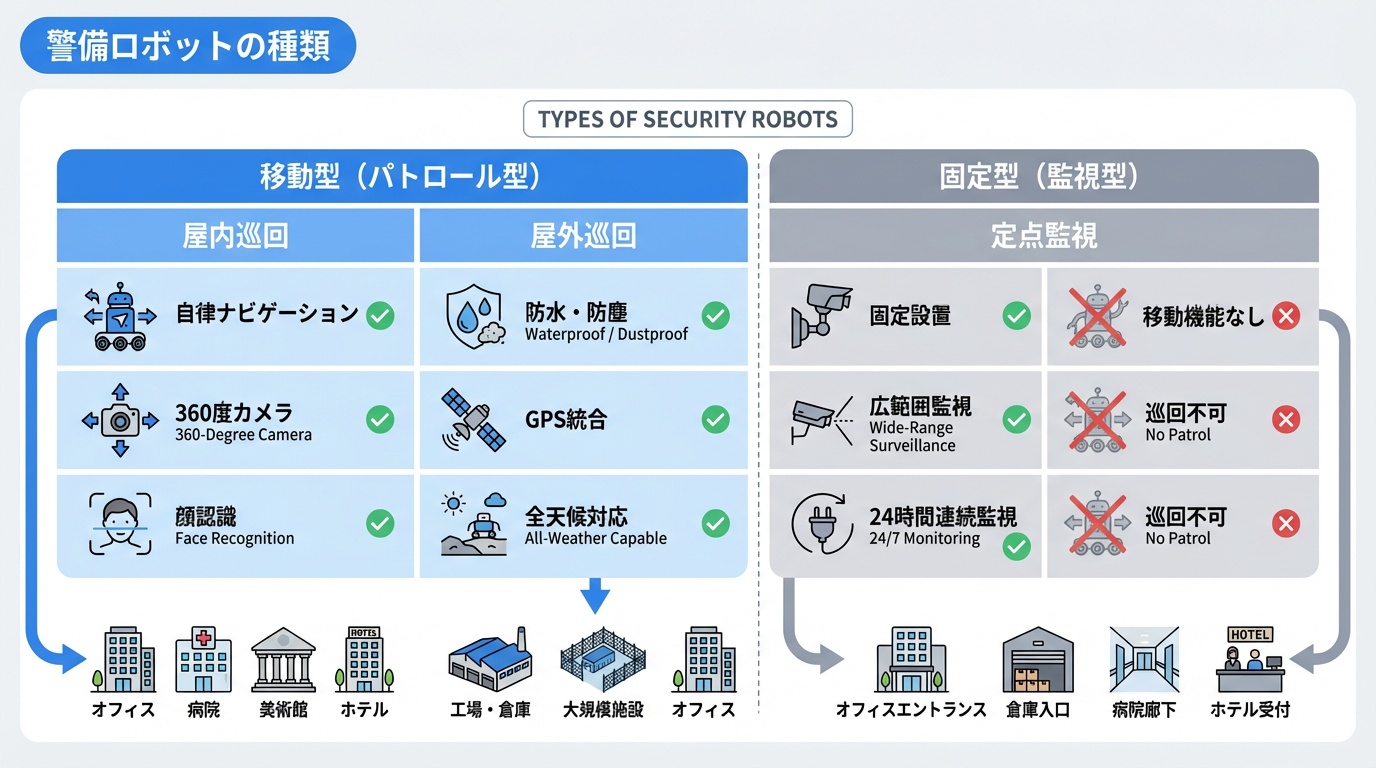 警備ロボットの種類