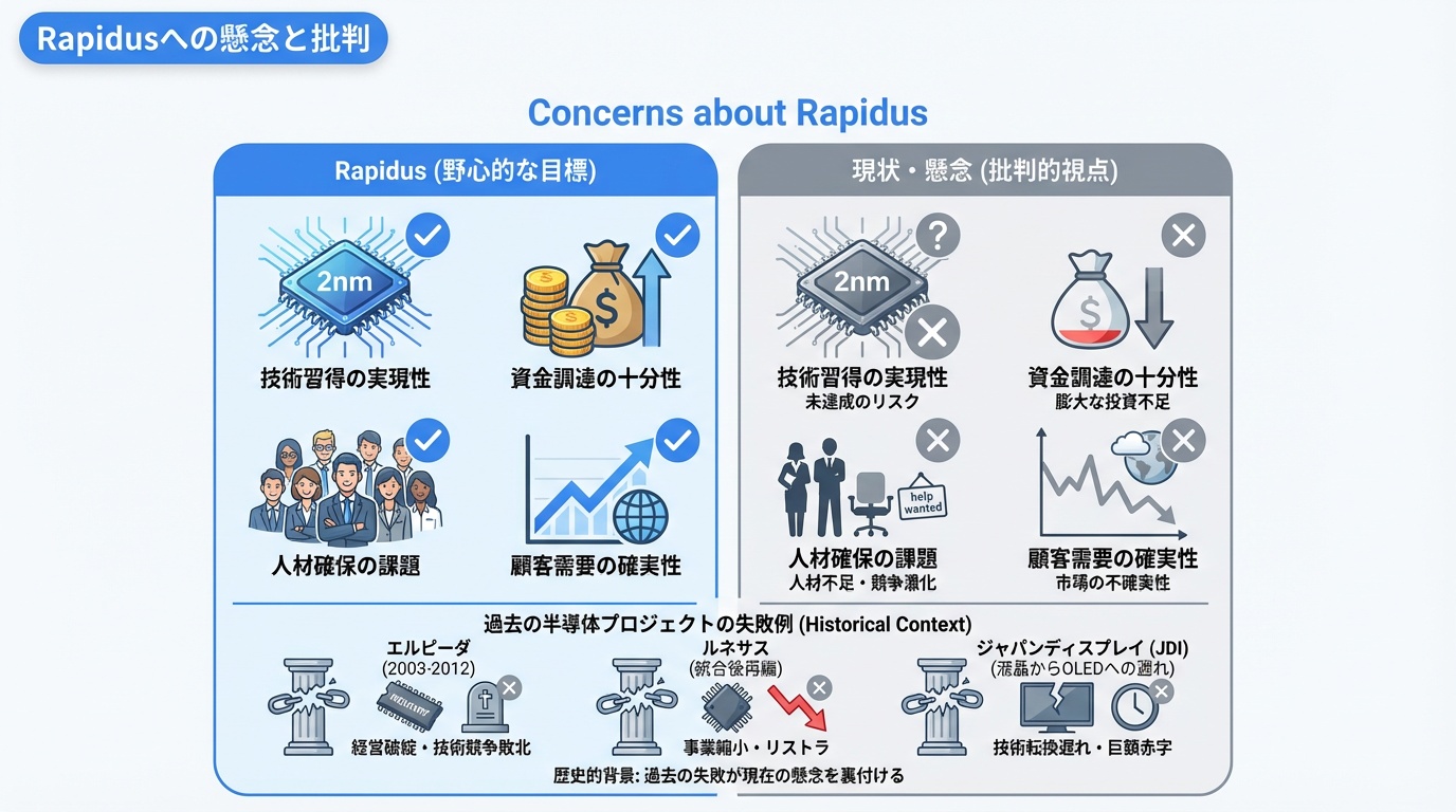 Rapidusへの懸念と批判