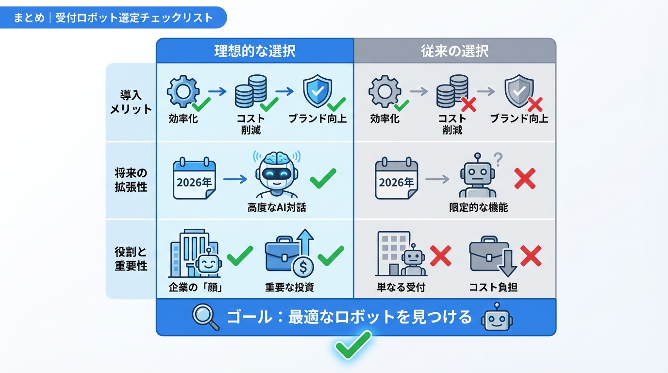 まとめ｜受付ロボット選定チェックリスト