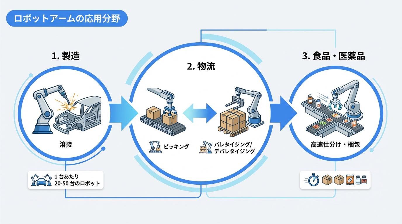 ロボットアームの応用分野