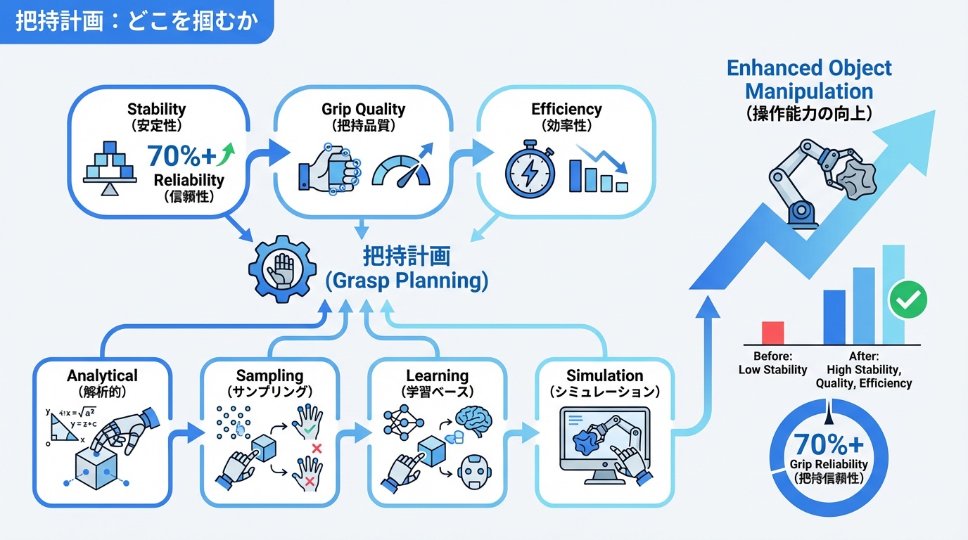 把持計画：どこを掴むか