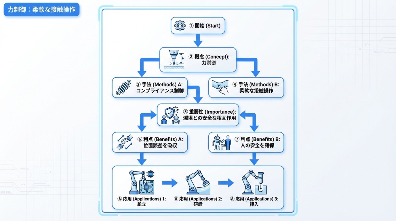 力制御：柔軟な接触操作