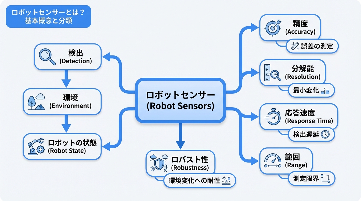 ロボットセンサーとは？基本概念と分類