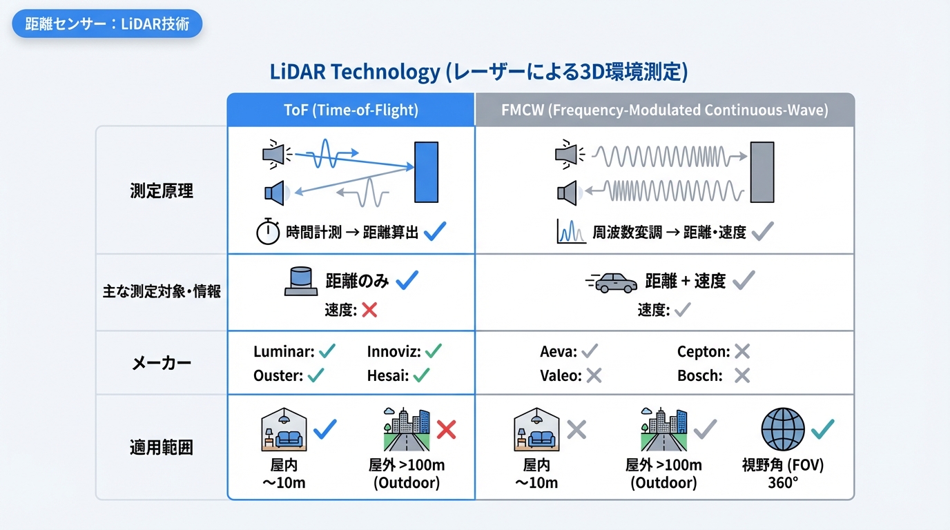 距離センサー：LiDAR技術