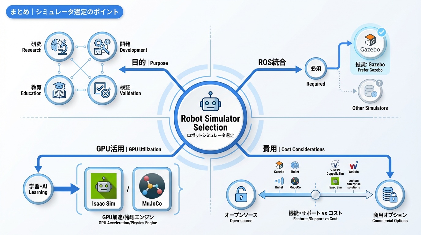 まとめ｜シミュレータ選定のポイント
