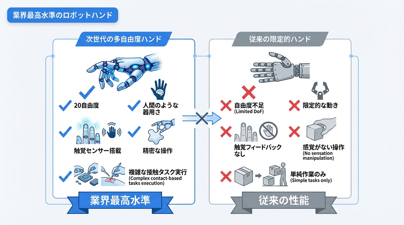 業界最高水準のロボットハンド