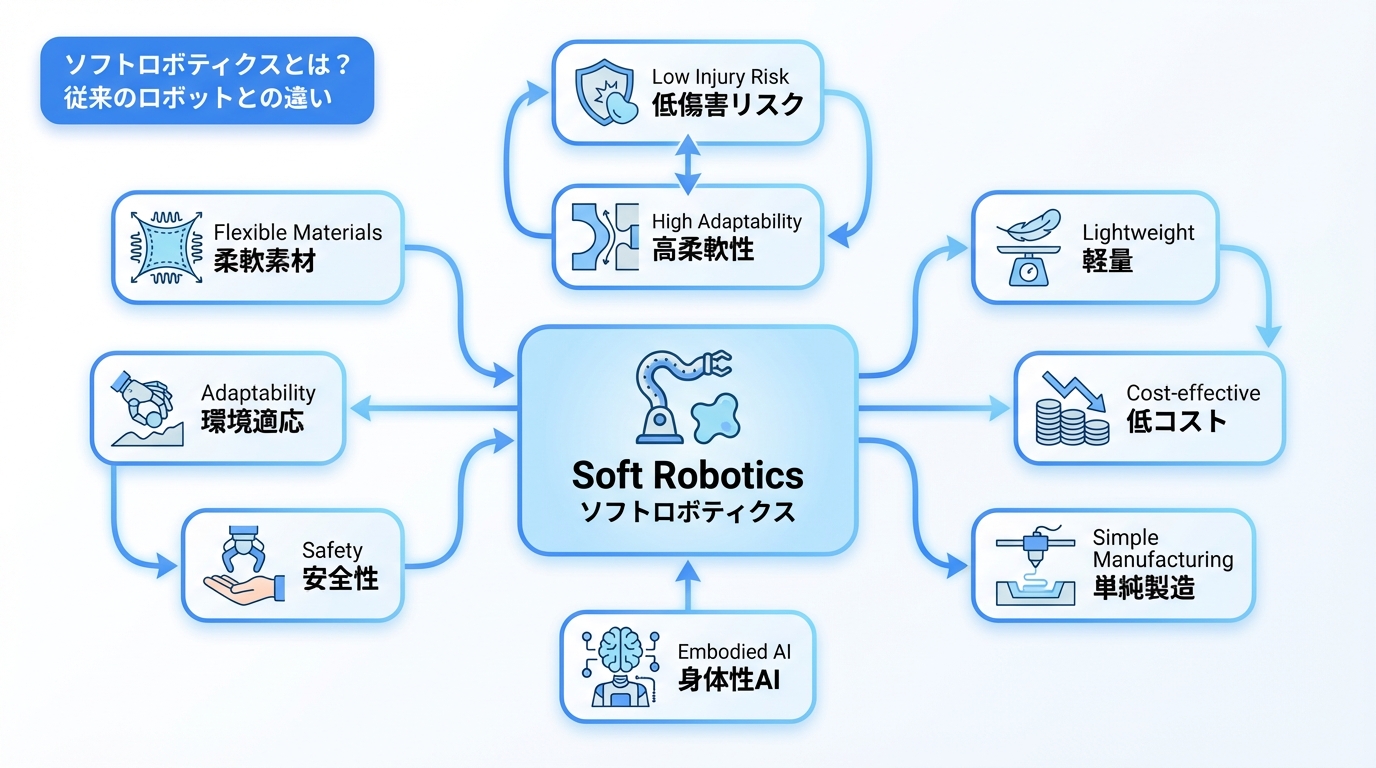 ソフトロボティクスとは？従来のロボットとの違い