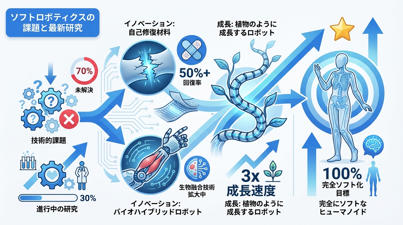 ソフトロボティクスの課題と最新研究
