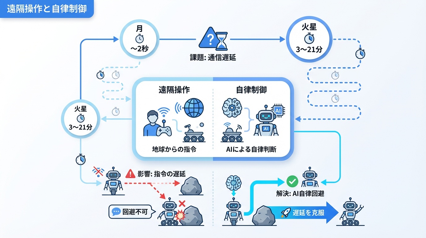 遠隔操作と自律制御