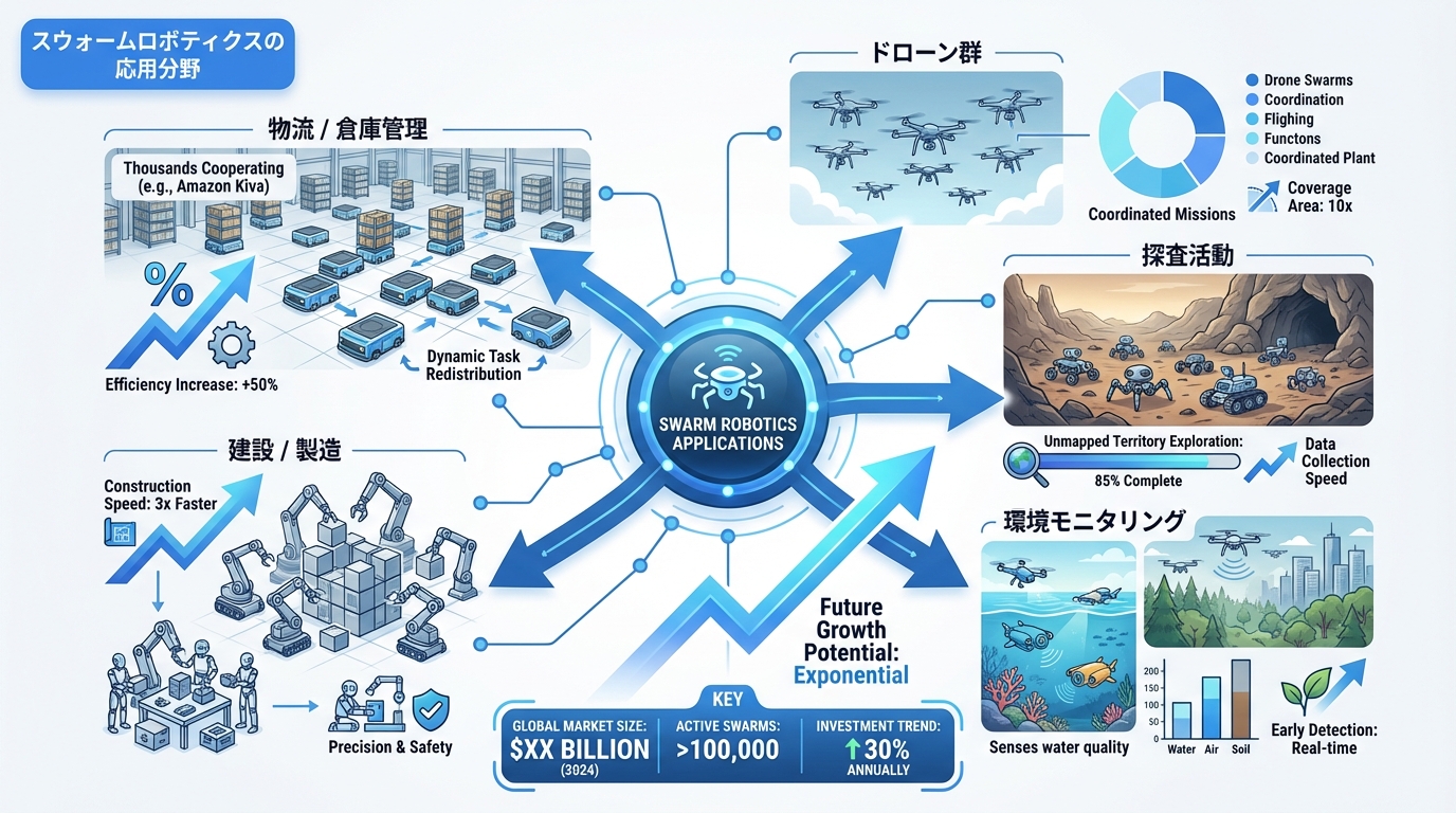 スウォームロボティクスの応用分野