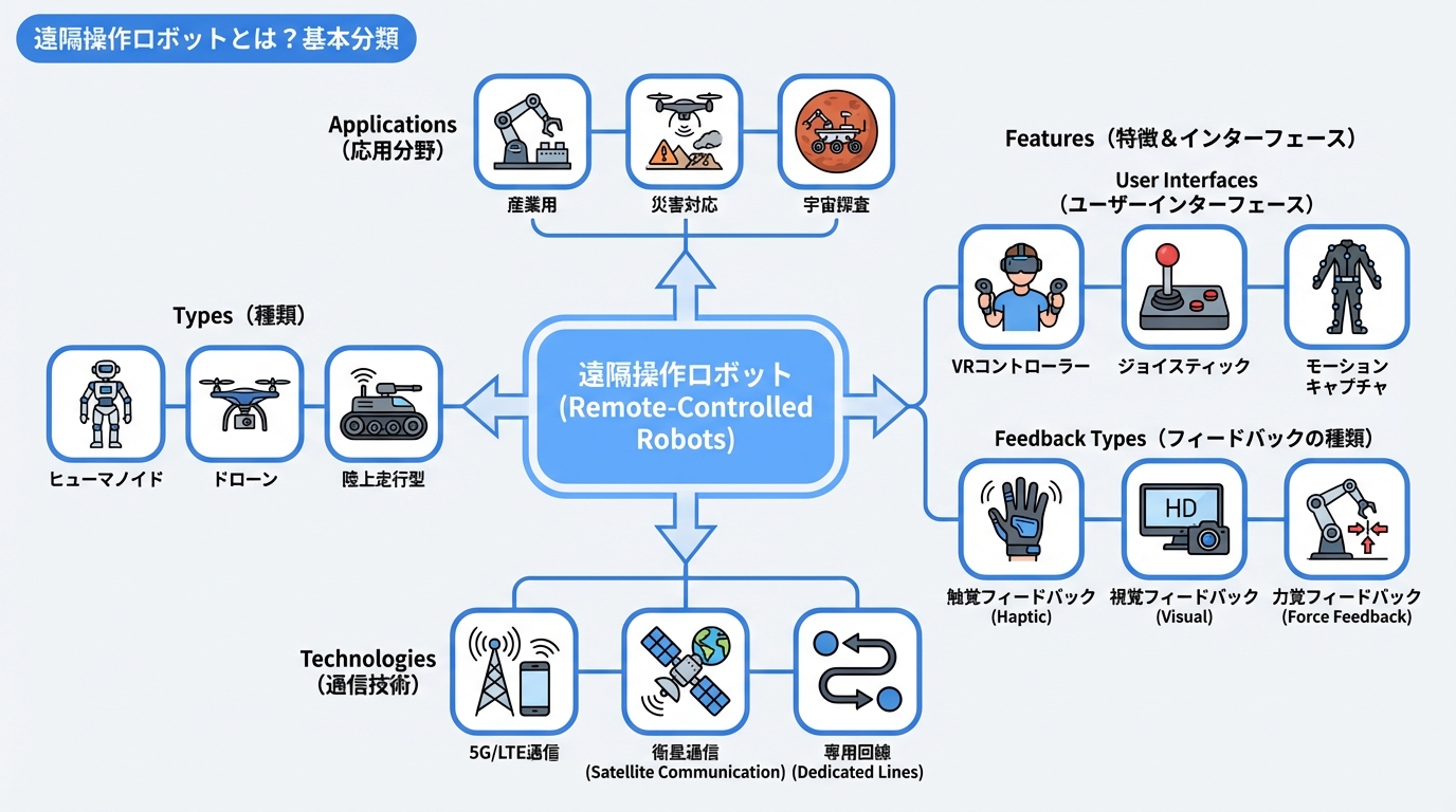 遠隔操作ロボットとは？基本分類