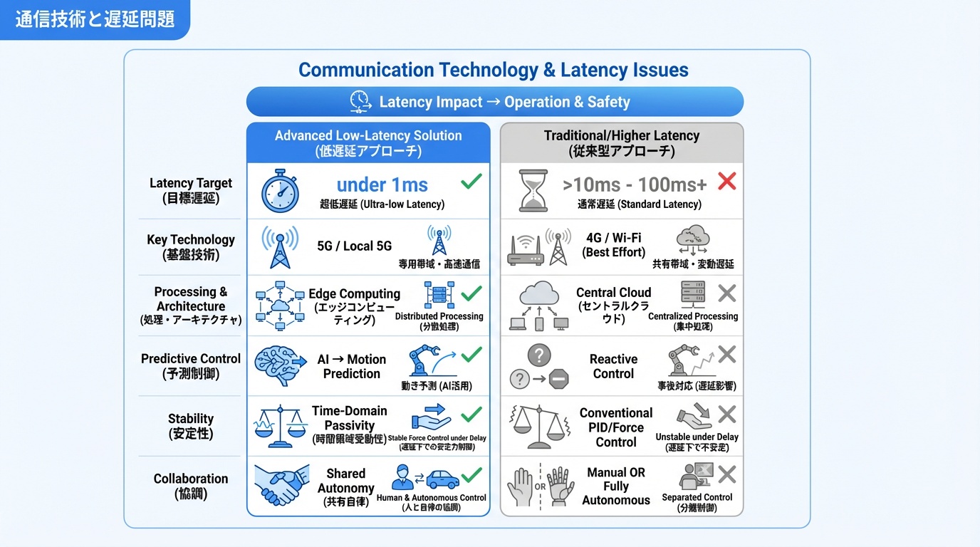 通信技術と遅延問題
