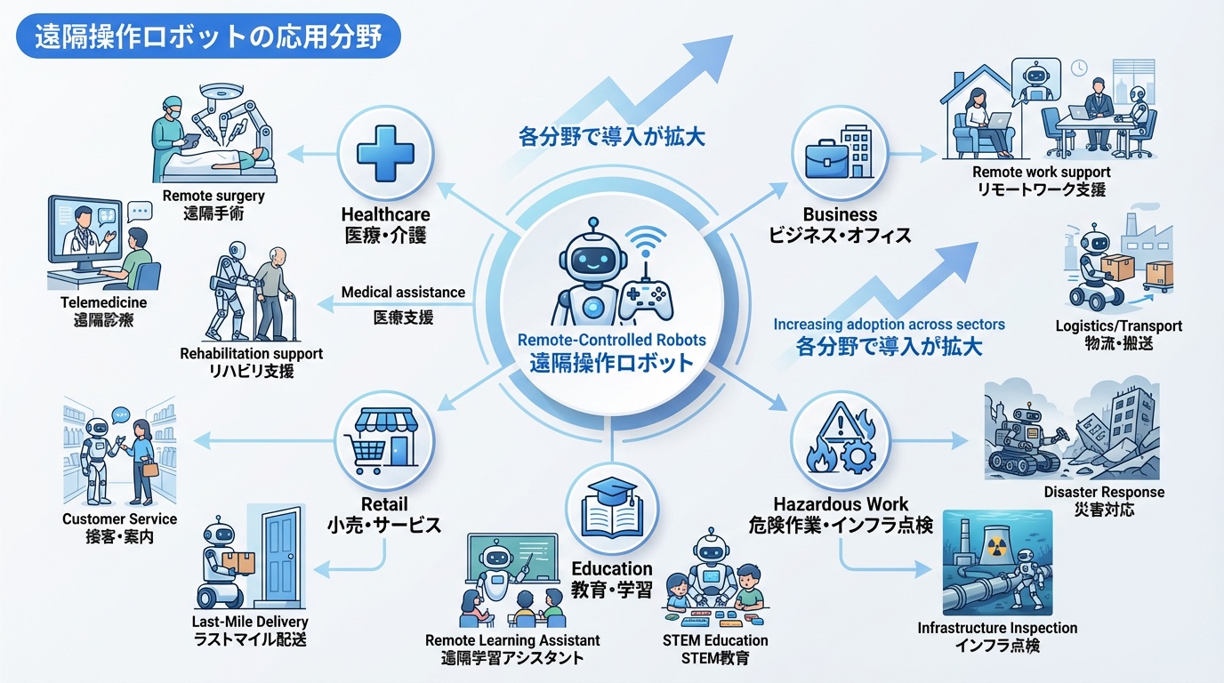 遠隔操作ロボットの応用分野