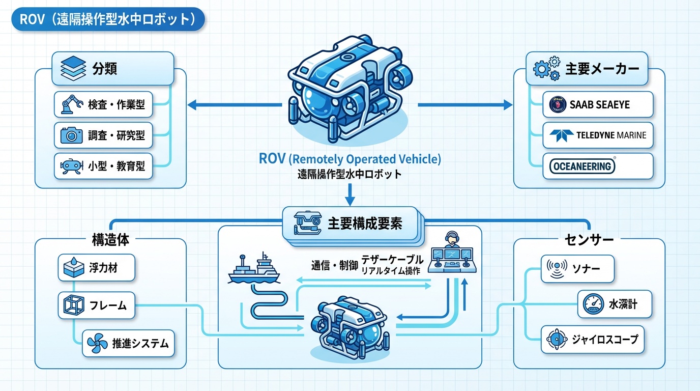 ROV（遠隔操作型水中ロボット）